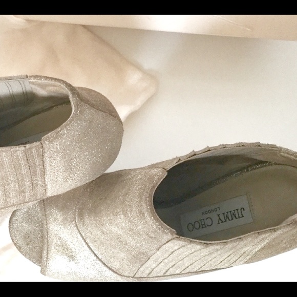 JIMMY CHOO Peep toe ankle booties - Picture 6 of 8